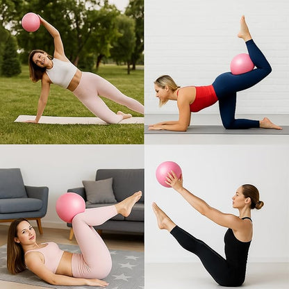 YXILEE Pilates Ring Circle Set - Workout at Home Workout Equipment Women - Booty Bands Stretching Equipment Pilates Mini Exercise Ball for Legs Arms and Thighs