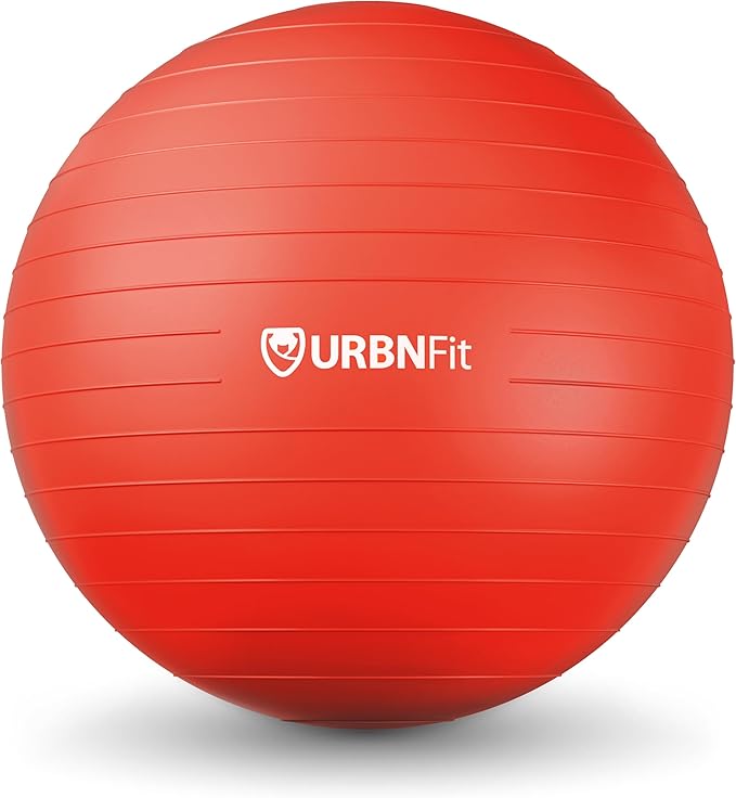 URBNFit Exercise Ball - Yoga Ball for Workout Pregnancy Stability - AntiBurst Swiss Balance Ball w/ Pump - Fitness Ball Chair for Office, Home Gym