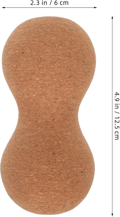Peanut Shape Massage Ball Cork Wood Deep Tissue Mobility Massager for Muscle Relief and Myofascial Release Therapy –, Ergonomic Design for Physical Therapy and Fitness