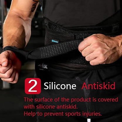 SKDK Lifting Straps Strength Training Women Bodybuilding, Lifting Straps Gym Deadlift, Deadlift Straps with Neoprene Padded Wrist, Non-Slip Silicone, for Weightlifting, Bodybuilding, Xfit, Strength
