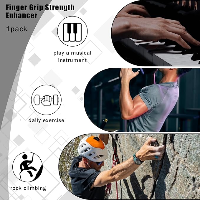 Finger Grip Strengthener, Finger Strength Trainer, Grip Strength Trainer Ball, Adjustable Hand Grip Strengthener, Silicone Grip Strength Trainer