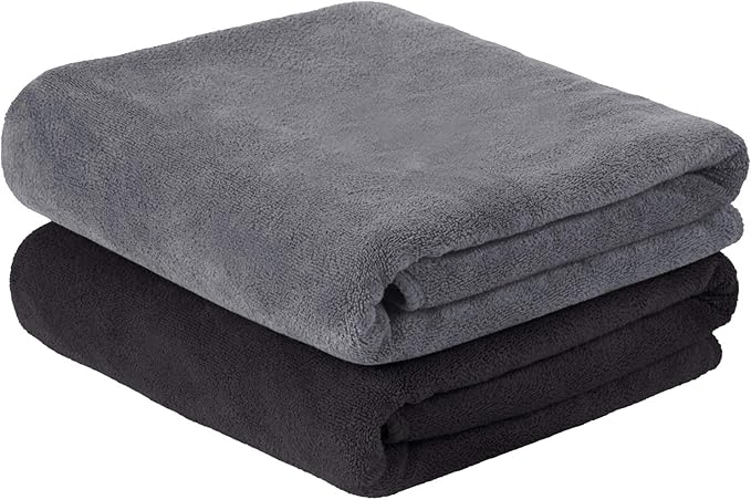 SUNLAND Microfiber Gym Bath Towel Ultra Soft Travel Camping Towel Super Absorbent Swimming Sport Towels with Carry Bag for Adults and Children