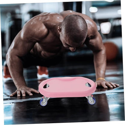 Happyyami Abdominal Sliding Disc with Roller Exercise Sliders for Home Workout Quiet Fitness Discs for Core Strength Compatible with Resistance Bands Easy to Clean and Use