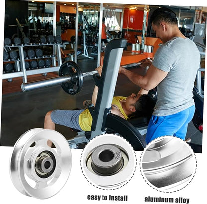 2pcs Heavy Duty Gym Pulley Wheel for Fitness Equipment Smooth Silent Bearing for Home Gym Pulley System and Attachments for Cable Machines and Strength Training
