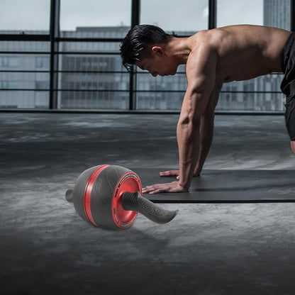 Ab Roller Wheel Fitness Roller with Automatic Rebound, Abs Abdominal Trainer for Home Workouts, Core Strength Exercise Equipment for Men and Women