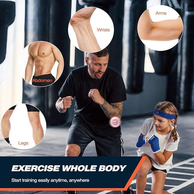 Complete Boxing Reflex Training Kit: Adjustable Headband, Inflatable Punching Balls, Speed Bag, Large & Small Gloves, Storage Bag. Improve Reaction Speed & Hand-Eye Coordination.