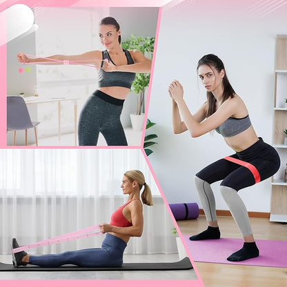 24 Pcs Home Pilates Essentials Kit for Women, Pilates Equipment Ring and Ball Set with Stretching Strap, Water Bottle, Magic Circle, Yoga Ring, Gym Bag, Resistance Band, Anti Slip Socks