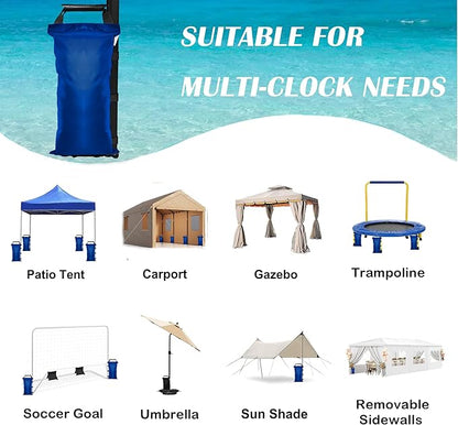 SANWAY 120 LBS (Unfilled) Sand Bags for Canopy Weights, Windproof-Portable and Durable to Secure Tents, Canopies, and Umbrellas-Blue
