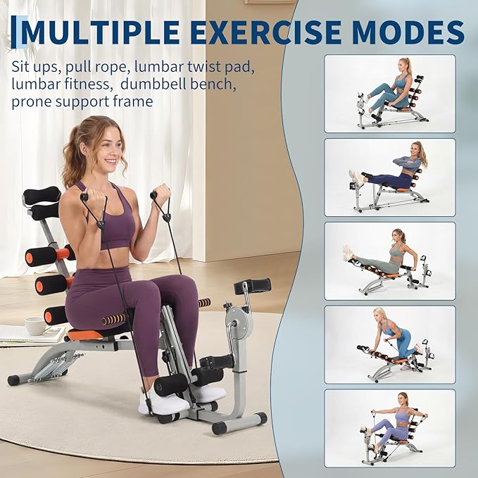Adjustable Abdominal Trainer,Multi-Functional Ab Trainer Bench for Home Gym