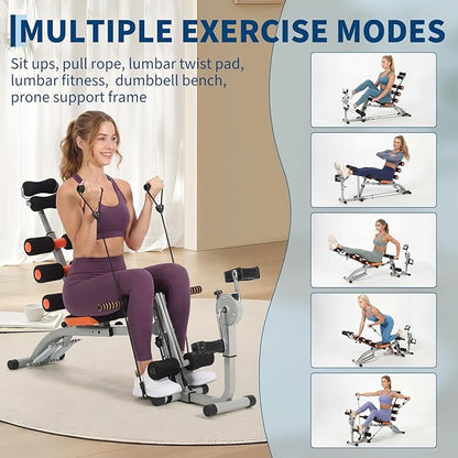Adjustable Abdominal Trainer,Multi-Functional Ab Trainer Bench for Home Gym