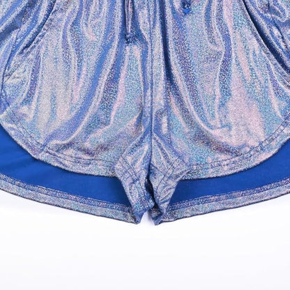 Perfashion Women's Metallic Shorts Summer Sparkly Hot Outfit Shiny Short Pants