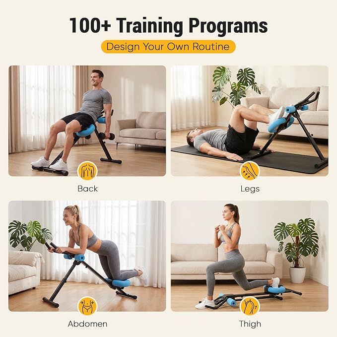 NEWBULIG Ab Machine, Abs Workout Equipment for Home Gym, Adjustable Ab Trainer Machine for Stomach Workout, Foldable Abdominal Trainer