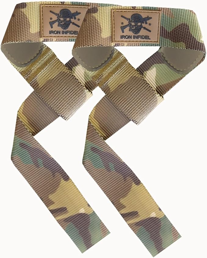 Iron Infidel Weight Lifting Straps - Wrist Straps for Weight Lifting, Deadlifting, Exercise, Crossfit, Strength Training, Olympic Lifts - Gym Straps for Grip Strength on Bar