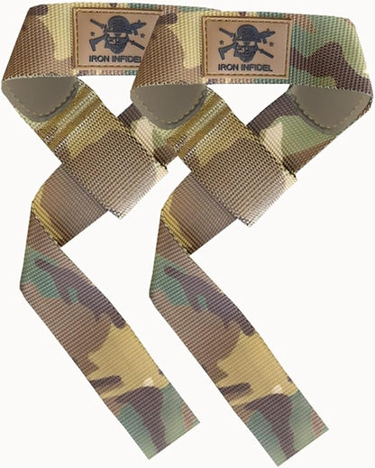 Iron Infidel Weight Lifting Straps - Wrist Straps for Weight Lifting, Deadlifting, Exercise, Crossfit, Strength Training, Olympic Lifts - Gym Straps for Grip Strength on Bar