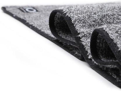 Facesoft Yoga Towel - Infused with Activated Charcoal to Detoxify and Sweat - Made with Eco-Friendly Aqua-Cotton Yarn - Biodegradable and Sustainable - All Ages