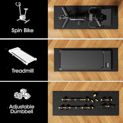 Walking Pad Treadmill Mat for Carpet Floors,55x24 Hardwood Floor Protection, Mats for Under Walking pad/Treadmill/Bike/Exercise Equipment on Carpets, Noise Shock Absorption, Stationary