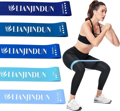 5 Pcs Loop Resistance Bands, Exercise Bands for Women Men, mini Excercise Bands for Working Out, Workout Bands for Fitness, Stretching, Strength Training, Physical Therapy
