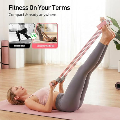 Pedal Resistance Bands with Handles, Multifunction Elastic Yoga Resistance Band, Natural Rubber Foot Pedal Resistance Bands, Stretching Workout Fitness Bands for Abdomen, Waist, Arm, Leg