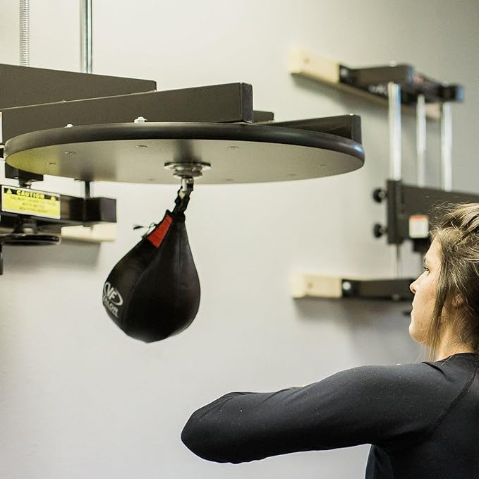 Valor Fitness Boxing Speed Bag Platform with Wheel Crank for Easy Adjustment, Speed Bag Included