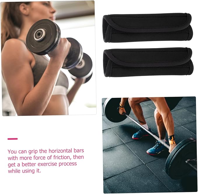 Happyyami 2pcs Padded Door Horizontal Bar Accessories Barbell Pad for Hip Thrust Weight Cushion Handlebar Pad for Strength Training