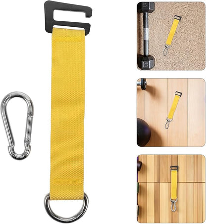 Pull-up Hooks and Heavy-Duty Hanging Straps for Gym Equipment, Yellow Safety Hooks for DIY Cable Machines and Swing Sets, Fitness Accessories for Workout and Bodyweight Training