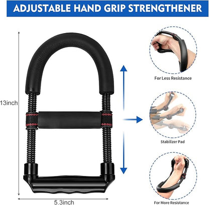 Hand Grip Strengthener Kit (7 Pack), Adjustable Grip Strength Trainer, Forearm Workout Trainer, Finger & Hand Strength Exerciser for Muscle Building & Grip Strength Recovery