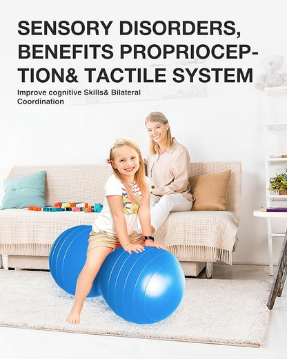 Extra Large Peanut Ball - 39.37"x19.67" Pregnancy, Labor, Birthing, Sensory | Physical Therapy Ball | Exercise Ball - Autism Therapy | Yoga Birth Ball - Core Strength, Stability, Fitness