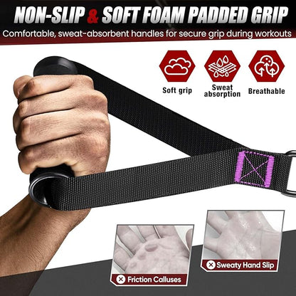 HPYGN Resistance Bands, Exercise Bands for Working Out, Workout Bands Men, Fitness Band with Handle, Door Anchor, Home Gym Equipment for Musle Training, Physical Therapy, Strength Training, Shape Body