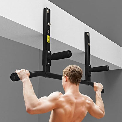 Wall-Mounted Fitness Horizontal Bar, Home Gym Steel Pull-up Bar, Strength Training Sports Equipment for Men and Women, Safe Load 200kg