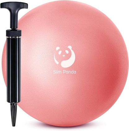 Slim Panda Pilates Ball, 9 Inch Small Exercise Ball, Anti Burst Mini Yoga Ball for Stability, Workout, Barre, Core Strength, Physical Therapy, Balance, Stretching
