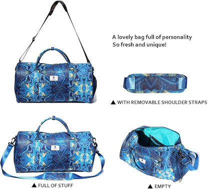 Original Floral Water Resistant Duffel Bag Gym bag Weekender Travel Bag for Gym Beach Travel Daily Bags