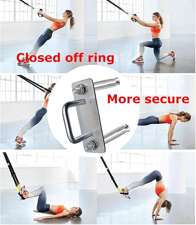 Heavy Duty Fitness Workout Resistance Band Wall Anchor and Wall Anchor Screw Fittings Suitable for Strength Training Physical Exercises in Home Gyms