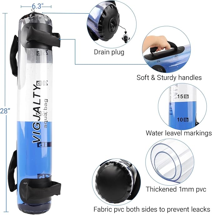 Pro-Grade Live Weights Kit | 8Inch Ball, 12Inch Ball & Aqua Bag | Dynamic Resistance Equipment for Core Activation, Muscle Growth & Functional Training at Home or Travel