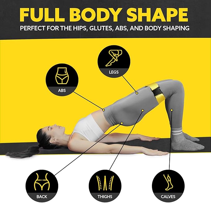 Tribe Lifting Fabric Resistance Bands for Working Out - 5 Exercise Bands Set for Legs and Glutes - Booty Bands for Women and Men - Thick Cloth Workout Bands for Physical Therapy, Hip Training