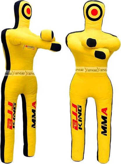 Unfilled Grappling Dummy – Adult Life Size Wrestling & BJJ Training Dummy, MMA Jiu Jitsu Judo Takedown & Throwing Practice, Heavy-Duty Triple-Stitched Canvas Submission Dummy