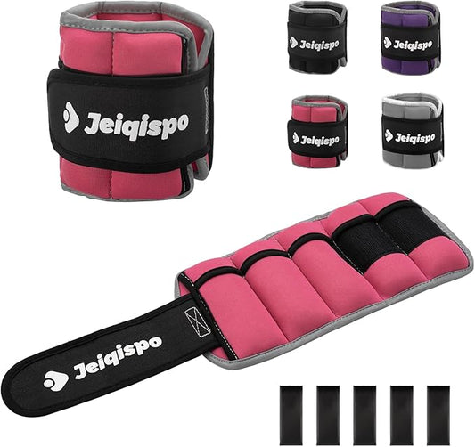 Adjustable Ankle Weights 1 Pair 2/4/6/8/10 LBS Wrist Leg Arm Weights for Women Men Kids,Strength Training with Removable Weight for Fitness Gym Workout Running Walking