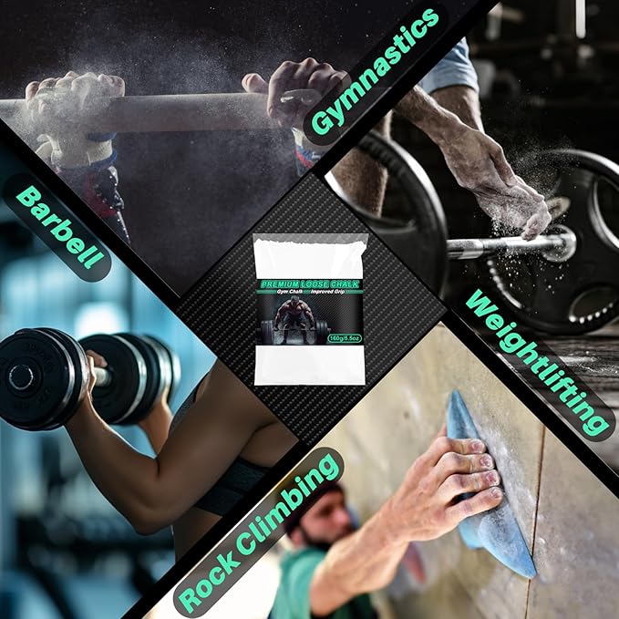 2PCS Chalk Ball - Climbing Chalk Gymnastics Magnesium Lifting for Gym, Gymnastics, Grip, Climbing, Weightlifting (5.5oz Chalk Powder)