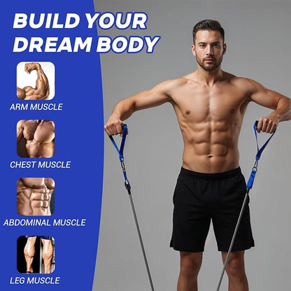 Heavy Resistance Bands for Working Out, 300lbs Exercise Bands with Handles, Workout Bands with Handles, Fitness Weight Bands for Men Muscle Strength Training Stretching Yoga