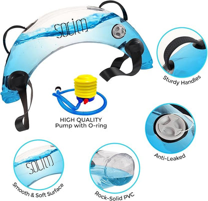 Water Weights Aqua Bag, Workout Sandbag Alternative Strength Training Sand Bag Portable Stability Fitness Equipment – Ultimate Core and Balance Training for Home Gym