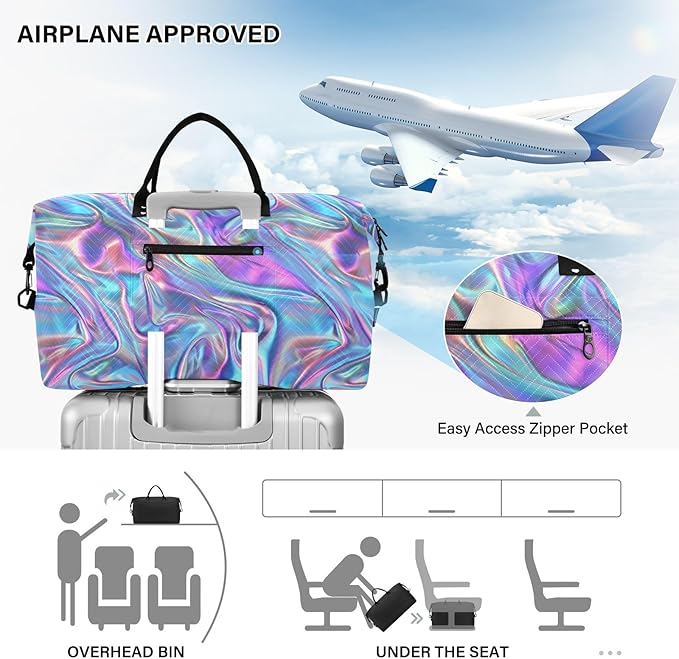senya Weekender Bags Travel Duffel Gym Bag Trendy Y2k Style Carry on Overnight Tote Bag with Toiletry Bag for Airplane Travel Trip Gym Yoga, g366817174p1006c1071s2442