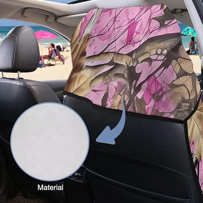 Bulopur Car Seat Towel Cover Waterproof Pink Hunting Camo Sweat Towel Car Seat Cover Anti-Slip Bucket Seat Protector for Swimming Pool Camping Beach Yoga Towels Mat