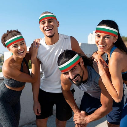 Bulgarian Flag Unisex sports headband, sweat-absorbent tie-on headband, suitable for fitness, sports, running, cycling, hiking, yoga.