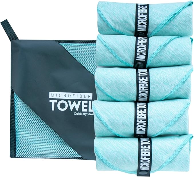 Microfiber Towels Quick Dry Gym Fast Drying Towels for Beach Camping Yoga Travel Sports Towels 5 Pack