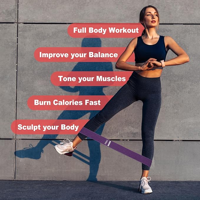PATIKIL Fabric Resistance Bands, Elastic Exercise Bands for Women and Men, Booty Legs Workout Bands for Fitness Pilates