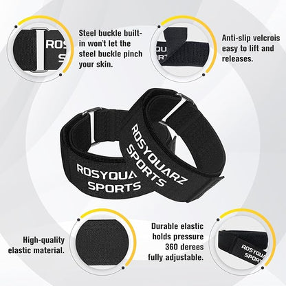 BFR Booty Bands for Men/Women Glutes, Blood Flow Restriction Bands Plan for Arm Muscle Legs &Hip Building, Adjustable Velcro Occlusion Bands Workouts,Quality Fabric Bands for Squat Butt &Thigh