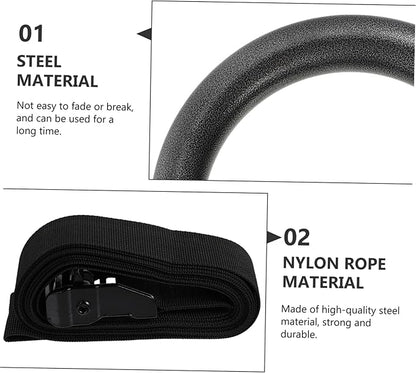 BESPORTBLE 2 Pcs Sturdy Gymnastics Rings Workout Exercise Handles for Fitness Home Gym Equipment Durable Wear-Resistant Random Color