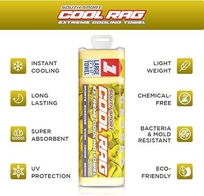 Cool Cool RAG Extreme Cooling Towel for Heat Relief - PVA Cooling Towel for Workout, Gym, Running and for Other Outdoor Sports - Cooling Rag for Neck - Cool Towel for Quick Cooling