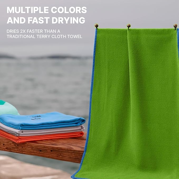 Wet Work Quick Dry Bath Towels, XL(60”x36”), Thin & Lightweight, Super Absorbent, Ultra-Soft, Lint Free, Travel-Friendly & Compact, Perfect for Beach, Camping, Yoga, Extra Large Bath Towels Oversized