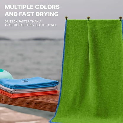 Wet Work Quick Dry Bath Towels, XL(60”x36”), Thin & Lightweight, Super Absorbent, Ultra-Soft, Lint Free, Travel-Friendly & Compact, Perfect for Beach, Camping, Yoga, Extra Large Bath Towels Oversized