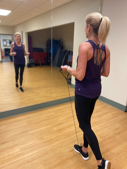 Exerband Triple Loop Exercise Intermediate Kit, 3 Unilateral Loop Tubes, 1 Web Anchor Strap with Metal Hook, and 1 Instruction Sheet - Portable Resistance Training Kit - Designed to Fit Any Standard